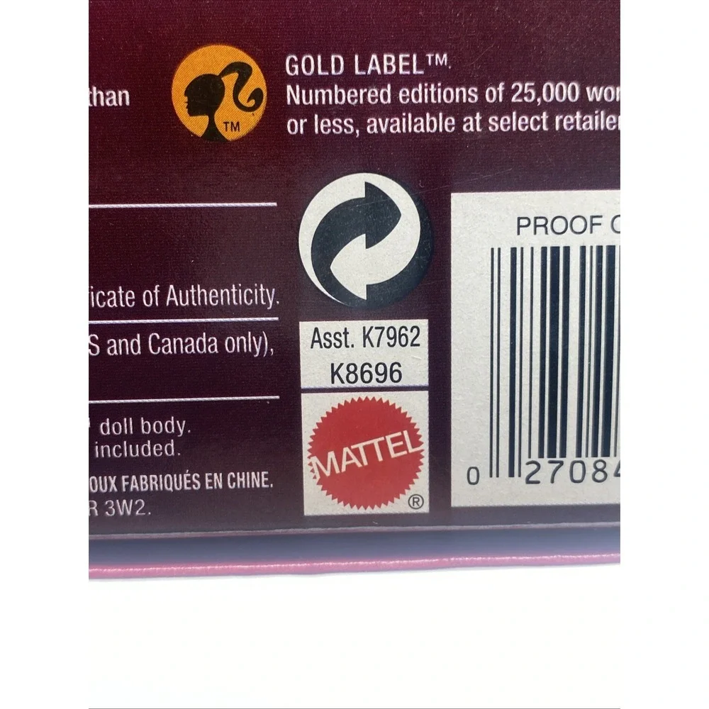 2007 Mattel MISS GARNET January Birthstone Beauties Pink‎ Label Barbie K8696